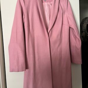 Fashion Nova Pink Trench Coat with Side Slits